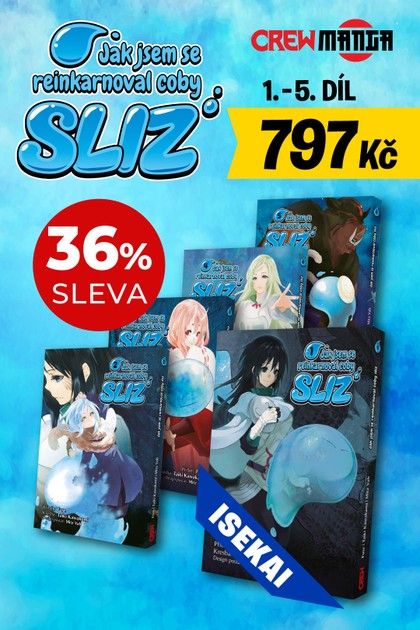 Speciální balíček: Prvních pět dílů manga série Jak jsem se reinkarnoval coby sliz!